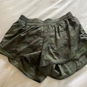 Tall lululemon shorts, camo green